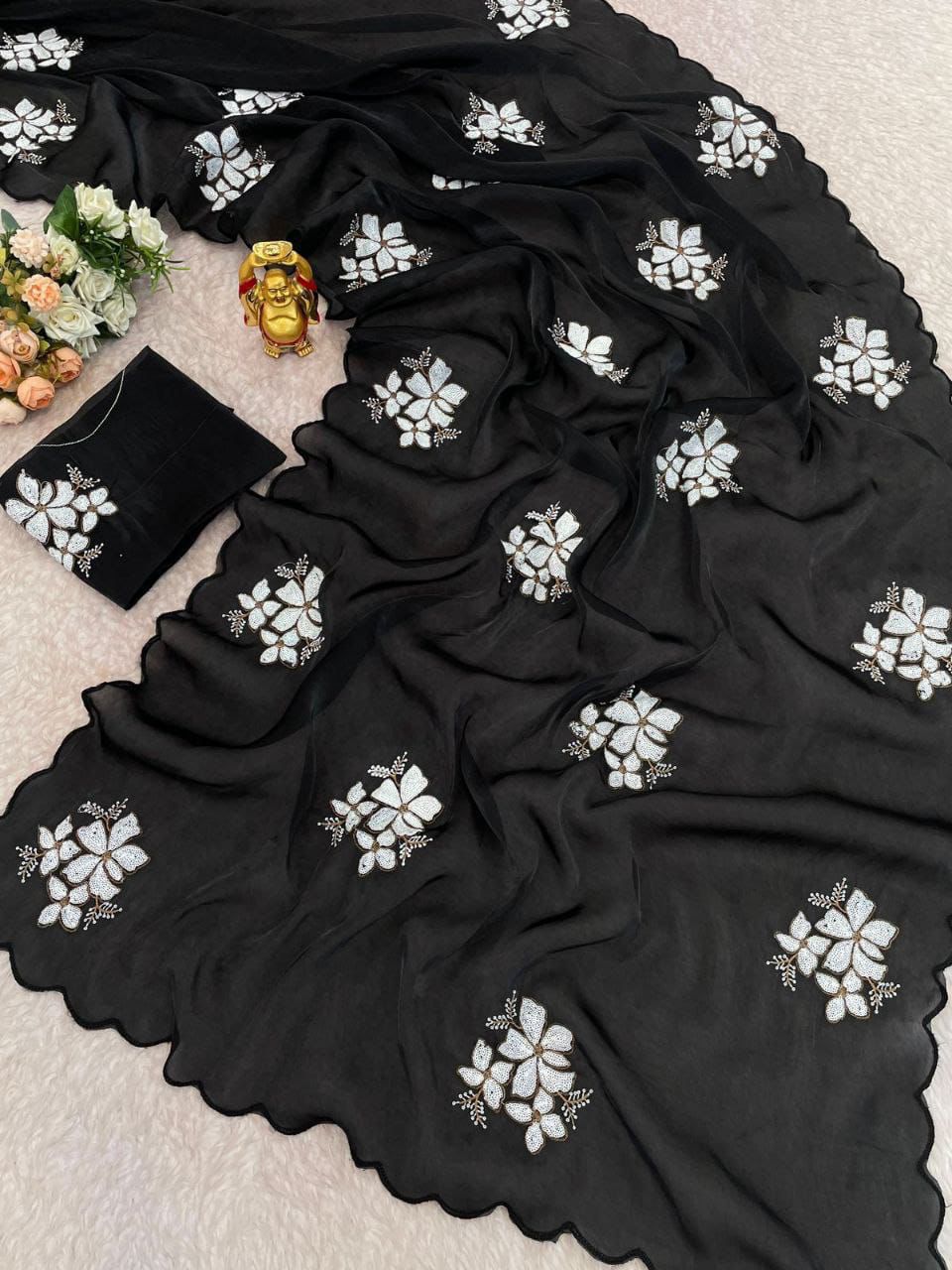 Zimi chu Sequence Work Designer Party Wear Sarees Wholesale Shop In Surat
